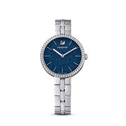  Shop Authentic Swarovski Cosmopolitan Blue Dial Silver Steel Strap Watch for Women - 5517790 - Luxxuri