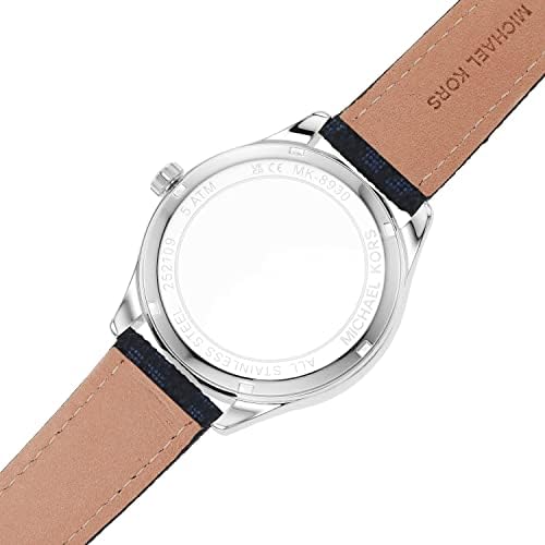  Shop Authentic Michael Kors Benning Three Hand Silver Dial Blue Leather Strap Watch For Men - MK8930 - Luxxuri