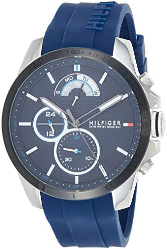  Shop Authentic Tommy Hilfiger Decker Quartz Blue Dial Blue Rubber Strap Watch for Men - 1791350 - Luxxuri