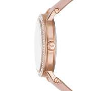  Shop Authentic Michael Kors Corey Analog Rose Gold Dial Pink Leather Strap Watch For Women - MK2987 - Luxxuri