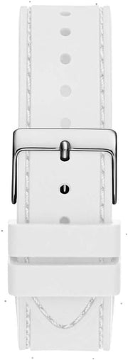  Shop Authentic Guess Princess Crystals Silver Dial White Silicone Strap Watch For Women - GW0439L1 - Luxxuri