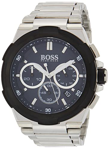  Shop Authentic Hugo Boss Supernova Chronograph Black Dial Silver Steel Strap Watch for Men - 1513359 - Luxxuri