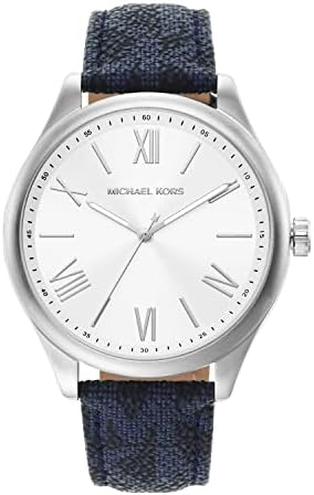  Shop Authentic Michael Kors Benning Three Hand Silver Dial Blue Leather Strap Watch For Men - MK8930 - Luxxuri