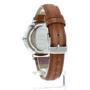  Shop Authentic Daniel Wellington Petite Sterling Black Dial Brown Leather Strap Watch For Women - DW00100178 - Luxxuri