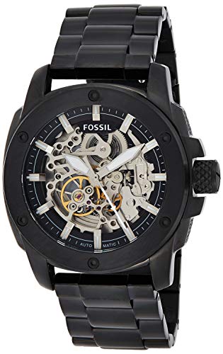  Shop Authentic Fossil Modern Machine Automatic Silver Dial Black Steel Strap Watch for Men - ME3080 - Luxxuri