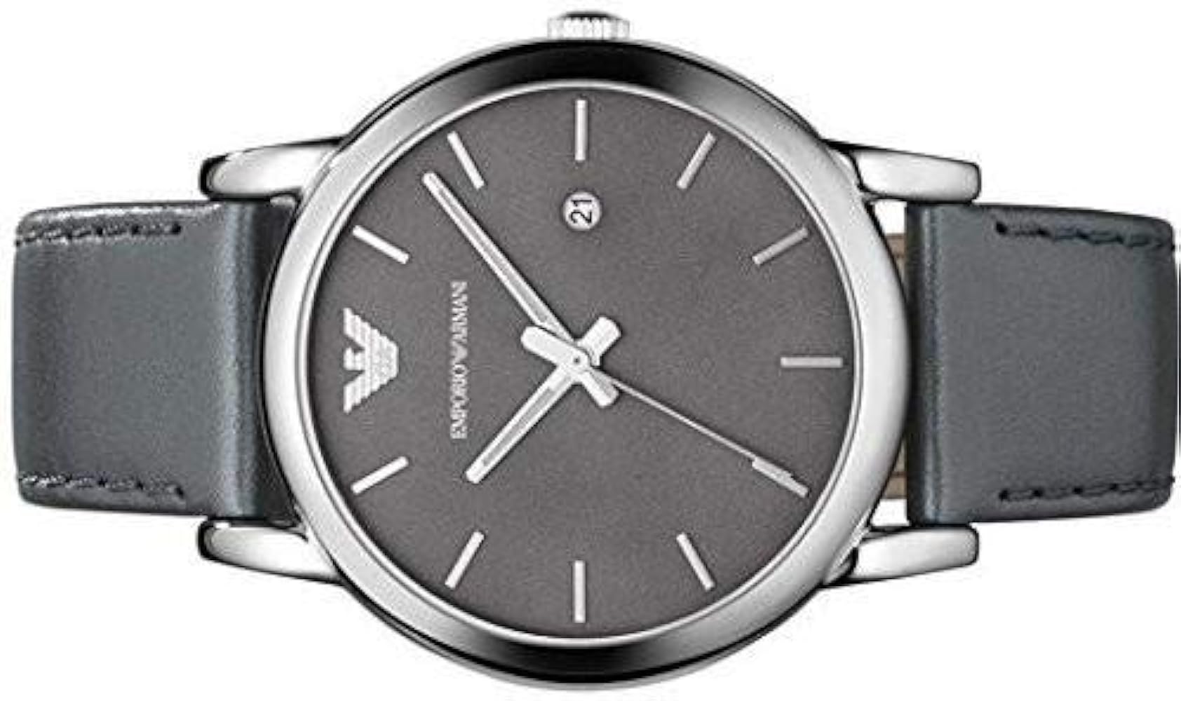 Shop Authentic Emporio Armani Classic Quartz Grey Dial Grey Leather Strap Watch For Men - AR1730 - Luxxuri
