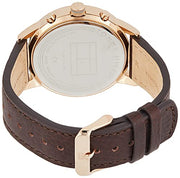  Shop Authentic Tommy Hilfiger Multi Function Chronograph Black Dial Brown Leather Strap Watch for Men - 1791631 - Luxxuri