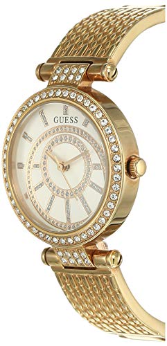  Shop Authentic Guess Muse Crystals White Dial Rose Gold Steel Strap Watch For Women - W1008L2 - Luxxuri
