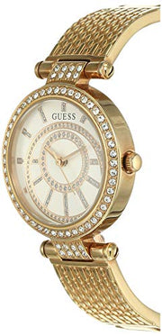  Shop Authentic Guess Muse Crystals White Dial Rose Gold Steel Strap Watch For Women - W1008L2 - Luxxuri