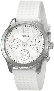  Shop Authentic Guess Marina Quartz White Dial White Rubber Strap Watch For Women - W1025L1 - Luxxuri