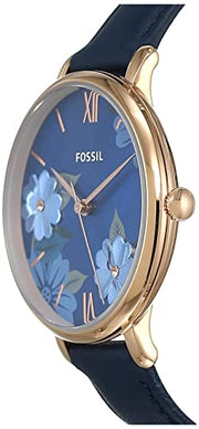  Shop Authentic Fossil Jacqueline Blue Dial Blue Leather Strap Watch for Women - ES4673 - Luxxuri