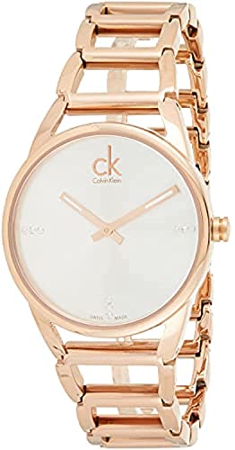  Shop Authentic Calvin Klein Stately White Dial Gold Steel Strap Watch for Women - K3G2362W - Luxxuri