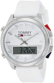  Shop Authentic Tommy Hilfiger Digital Silver Dial White Silicone Strap Watch For Men - 1791764 - Luxxuri