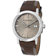  Shop Authentic Burberry The City Grey Dial Leather Strap Watch for Men - BU9020 - Luxxuri
