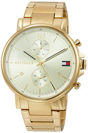  Shop Authentic Tommy Hilfiger Daniel White Dial Gold Steel Strap Watch for Men - 1710415 - Luxxuri
