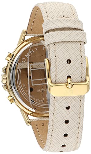  Shop Authentic Tommy Hilfiger Carly Silver Dial Cream Leather Strap Watch for Women - 1781790 - Luxxuri