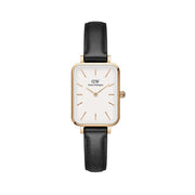  Shop Authentic Daniel Wellington Quadro White Dial Black Leather Strap Watch For Women - DW00100450 - Luxxuri