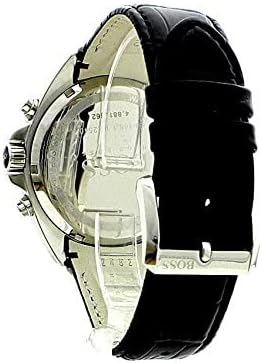  Shop Authentic Hugo Boss Casual Chronograph Silver Dial Black Leather Strap Watch For Men - HB1512880 - Luxxuri