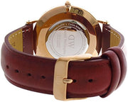  Shop Authentic Daniel Wellington Classic Suffolk White Dial Brown Leather Strap Watch For Men - DW00100122 - Luxxuri