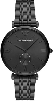  Shop Authentic Emporio Armani Gianni T Bar Analog Black Dial Black Steel Strap Watch For Men - AR11299 - Luxxuri