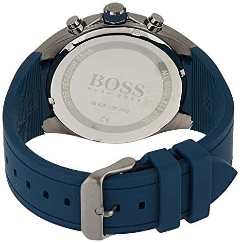  Shop Authentic Hugo Boss Distinct Blue Dial Blue Rubber Strap Watch for Men - 1513856 - Luxxuri