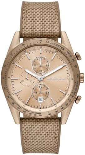  Shop Authentic Michael Kors Warren Chronograph Beige Dial Beige Nylon Strap Watch for Men - MK9145 - Luxxuri