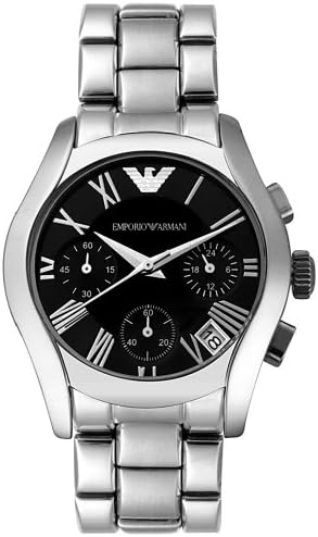  Shop Authentic Emporio Armani Velente Chronograph Black Dial Silver Steel Strap Watch For Women - AR0674 - Luxxuri