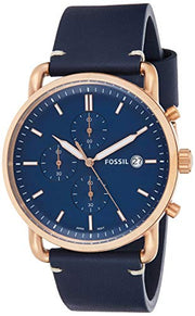  Shop Authentic Fossil The Commuter Blue Dial Blue Leather Strap Watch for Men - FS5404 - Luxxuri