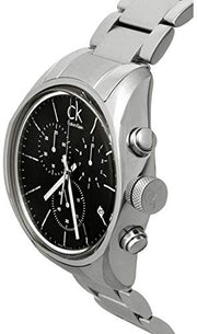  Shop Authentic Calvin Klein Masculine Chronograph Black Dial Silver Steel Strap Watch for Men - K2H27104 - Luxxuri