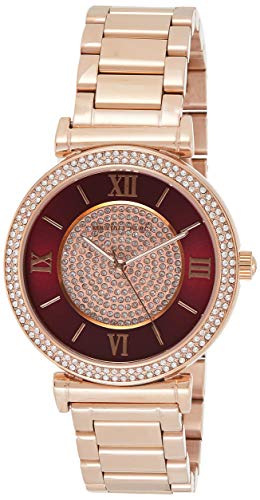  Shop Authentic Michael Kors Caitlin Red Dial Rose Gold Stainless Steel Strap Watch for Women - MK3377 - Luxxuri