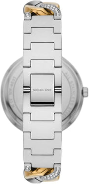  Shop Authentic Michael Kors Catelyn Three-Hand Crystals Silver Dial Two Tone Steel Strap Watch for Women - MK4633 - Luxxuri