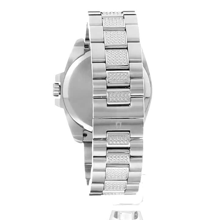  Shop Authentic Bulova Crystal Collection Chronograph Black Dial Two Tone Steel Strap Watch for Men - 96C126 - Luxxuri