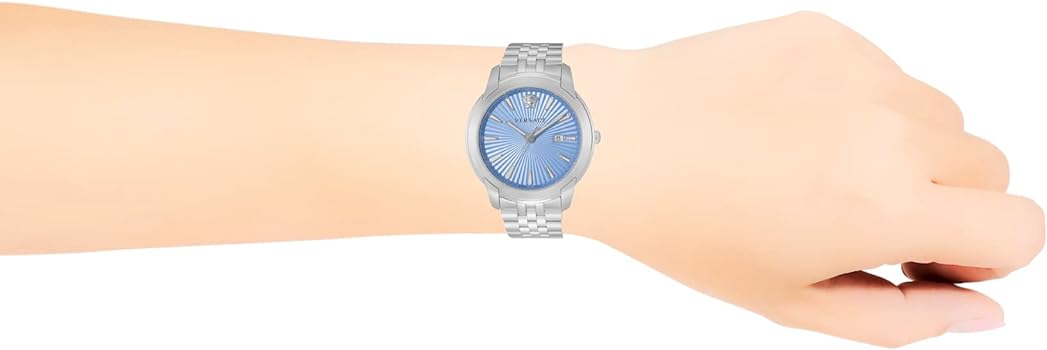  Shop Authentic Versace V-Urban Light Blue Dial Silver Steel Strap Watch for Men - VELQ00419 - Luxxuri