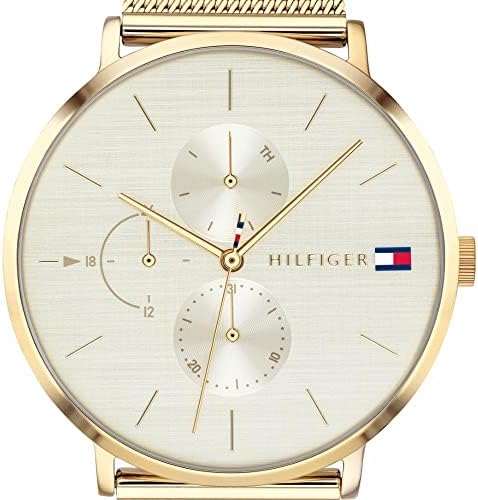  Shop Authentic Tommy Hilfiger Jenna Quartz White Dial Gold Mesh Bracelet Watch For Women - 1781943 - Luxxuri