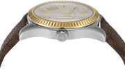 Shop Authentic Michael Kors Lexington Silver Dial Brown Leather Strap Watch For Women - MK4745 - Luxxuri