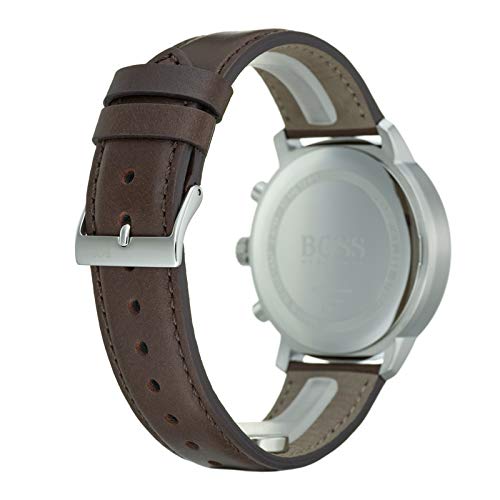  Shop Authentic Hugo Boss Attitude White Dial Brown Leather Strap Watch for Men - 1513609 - Luxxuri