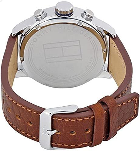  Shop Authentic Tommy Hilfiger Jackson Multi-Function Silver Dial Brown Leather Strap Watch for Men - 1791239 - Luxxuri