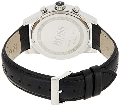  Shop Authentic Hugo Boss Jet Silver Dial Black Leather Strap Watch for Men - 1513282 - Luxxuri