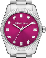  Shop Authentic Michael Kors Lexington Three-Hand Pink Dial Silver Steel Strap Watch For Women - MK7443 - Luxxuri