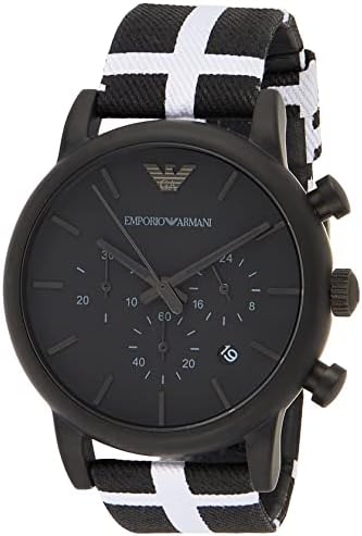  Shop Authentic Emporio Armani Classic Black Dial Black Leather Strap Watch For Men - AR1860 - Luxxuri