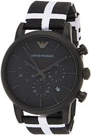  Shop Authentic Emporio Armani Classic Black Dial Black Leather Strap Watch For Men - AR1860 - Luxxuri