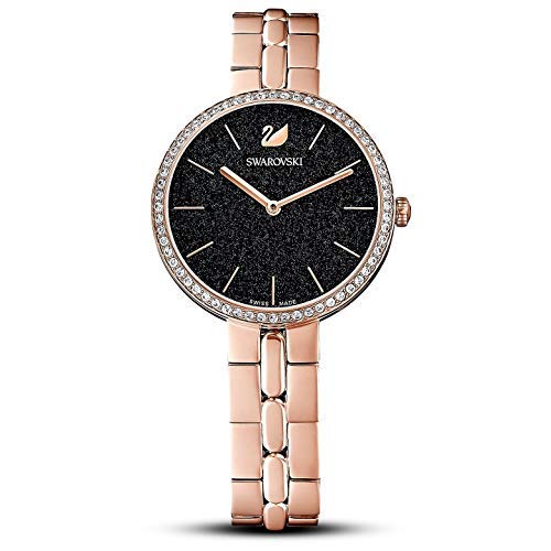  Shop Authentic Swarovski Cosmopolitan Black Dial Rose Gold Steel Strap Watch for Women - 5517797 - Luxxuri