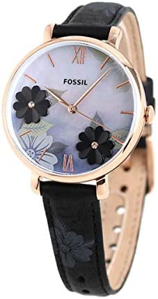  Shop Authentic Fossil Jacqueline Mother of Pearl Dial Black Leather Strap Watch for Women - ES4535 - Luxxuri