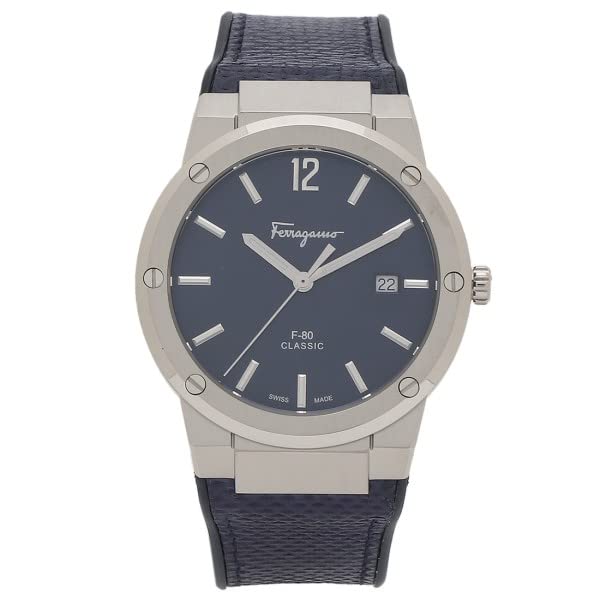  Shop Authentic Salvatore Ferragamo F-80 Classic Blue Dial Blue Leather Strap Watch for Men - SFDT00719 - Luxxuri