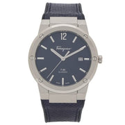  Shop Authentic Salvatore Ferragamo F-80 Classic Blue Dial Blue Leather Strap Watch for Men - SFDT00719 - Luxxuri