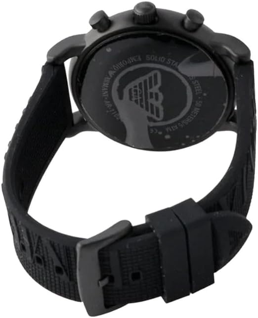  Shop Authentic Emporio Armani Luigi Chronograph Black Dial Black Rubber Strap Watch For Men - AR11024 - Luxxuri