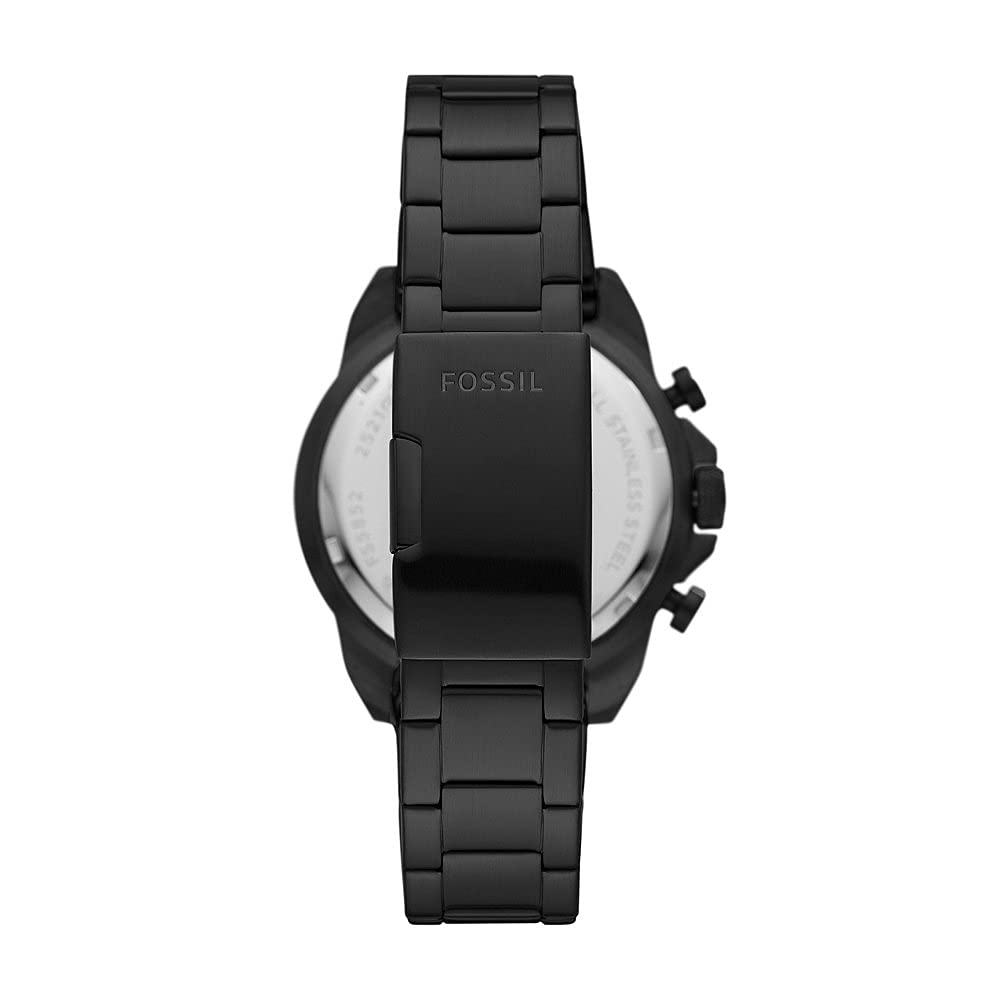  Shop Authentic Fossil Bronson Chronograph Black Dial Black Steel Strap Watch for Men - FS5853 - Luxxuri