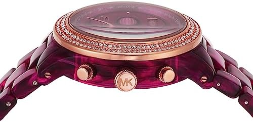  Shop Authentic Michael Kors Runway Chronograph Red Dial Red Steel Strap Watch for Women - MK7425 - Luxxuri