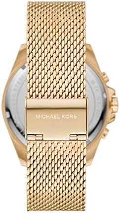  Shop Authentic Michael Kors Brecken Chronograph Black Dial Gold Mesh Strap Watch For Men - MK8867 - Luxxuri