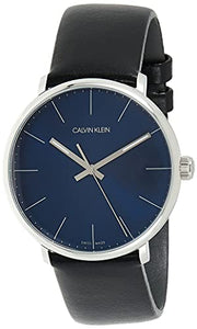  Shop Authentic Calvin Klein High Noon Quartz Blue Dial Black Leather Strap Watch for Men - K8M211CN - Luxxuri